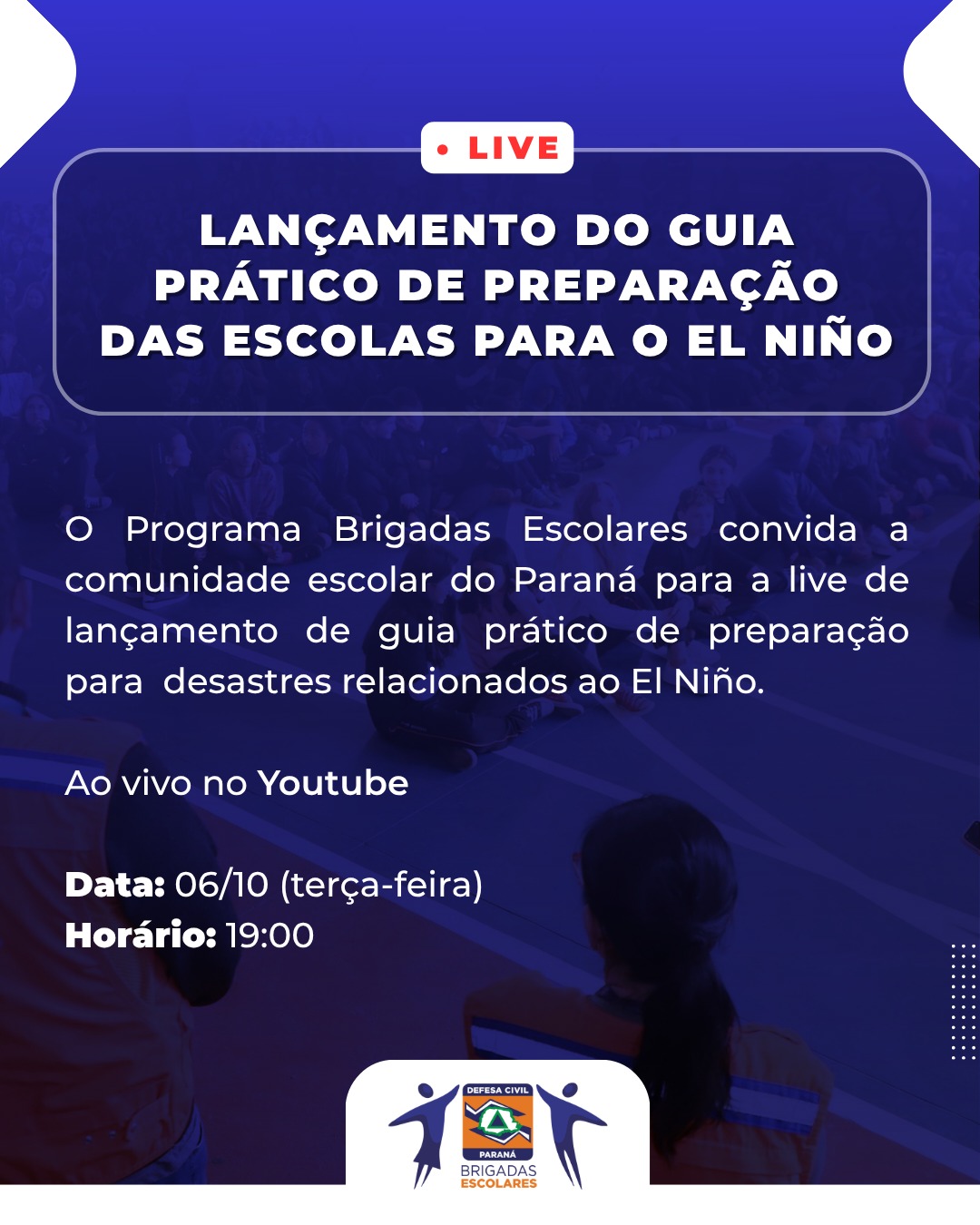 Prefeitura e Defesa Civil convidam escolas para lançamento de guia sobre o El Niño